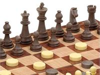 Schaken en Dammen Spelbord Cayro Magnetisch Plastic - thumbnail