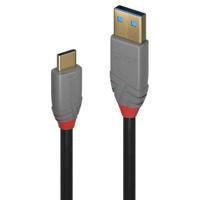 Lindy 36912 USB-kabel 1,5 m USB C USB A Mannelijk Zwart, Grijs - thumbnail