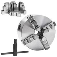 Klauwplaat met 4 bekken zelfcentrerend 125 mm staal - thumbnail