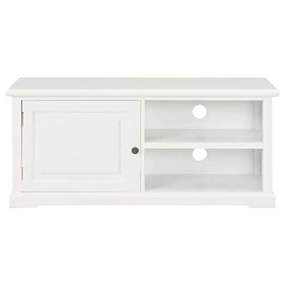 Tv-meubel 90x30x40 cm hout wit - thumbnail