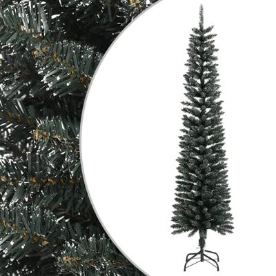 VidaXL Kunstkerstboom met standaard smal 240 cm pvc groen
