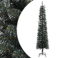 VidaXL Kunstkerstboom met standaard smal 240 cm pvc groen - thumbnail