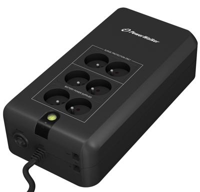 PowerWalker VFD 600 - UPS - 220/230/240 Volt wisselstroom V - 300 Watt - 600 VA 7 ampère-uur - uitgangen: 2 - zwart