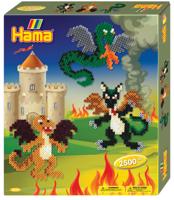 Hama strijkkralenset gift box - draken, 2500st. - thumbnail