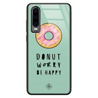 Huawei P30 glazen hardcase - Donut worry - thumbnail