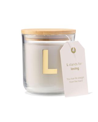 HEMA Kaars in glas Ø8x10cm letter L