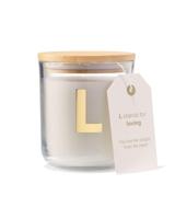 HEMA Kaars in glas Ø8x10cm letter L - thumbnail