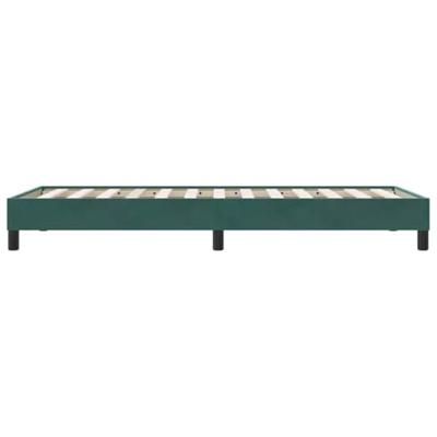 Boxspring zonder matras fluweel donkergroen 90x210 cm