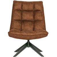 WOOOD Draaifauteuil 'Jouke' PU leder, kleur Cognac - thumbnail