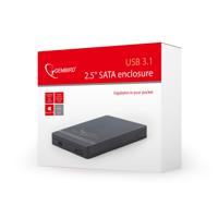 Gembird EE2-U31S-2 behuizing voor opslagstations 2.5 HDD-/SSD-behuizing Zwart - thumbnail