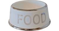 Hondeneetbak wit/zilver Food 18 cm Eet-en-drinkbakken-hond Gebr. de Boon - Gebr de boon - thumbnail