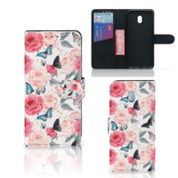 Xiaomi Redmi 8A Hoesje Butterfly Roses - thumbnail