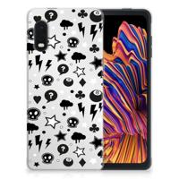 Silicone Back Case Samsung Xcover Pro Silver Punk - thumbnail
