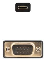 NANOCABLE 10.15.5202 converterkabel USB-C naar VGA, 1,8 m, zwart - thumbnail