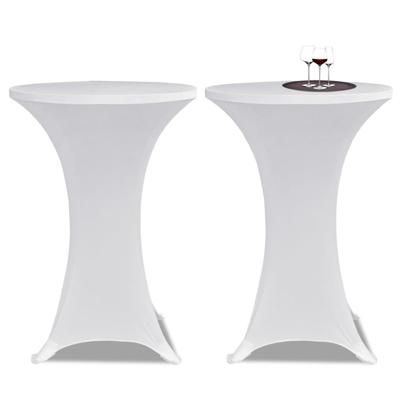 VidaXL Statafelhoes stretch ø80cm wit (2 stuks)