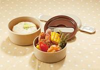 Spirited Away Two Layer Round Shape Lunch Box No Face Dark Red - thumbnail