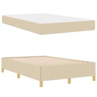 Boxspring bed met matras Crème en Wit 120 x 200 cm Stof - thumbnail