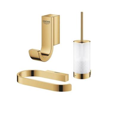 Grohe Selection Toiletaccessoires - closethouder - zonder klep - closetborstelset - handdoekhaak - cool sunrise glans (goud) SW500120/SW500098/SW500028