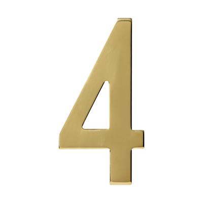 Intersteel Huisnummer 4 150mm PVD Messingkleur Intersteel Huisnummer 4 150mm PVD Messingkleur