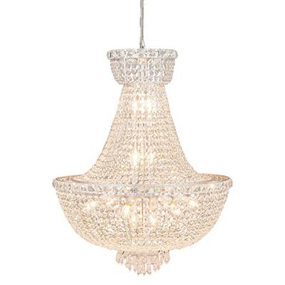 Clayre & Eef Kroonluchter Ø 63x78 cm Zilverkleurig Metaal Glas Clayre & Eef Kroonluchter Ø 63x78 cm Zilverkleurig Metaal Glas