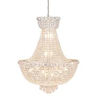 Clayre & Eef Kroonluchter Ø 63x78 cm Zilverkleurig Metaal Glas - thumbnail