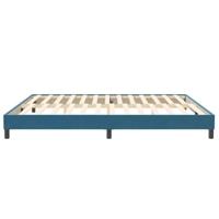 Boxspring zonder matras fluweel donkerblauw 200x220 cm - thumbnail