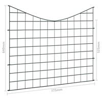 Schuttingset hol gebogen 77,5x64 cm groen - thumbnail