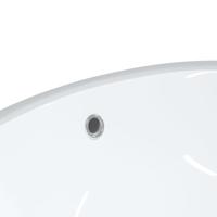 VidaXL Wastafel ovaal 47x39x21 cm keramiek wit - thumbnail