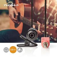 Nedis MICCJ100BK Bedrade Microfoon Clip-on 3,5 Mm Zwart - thumbnail