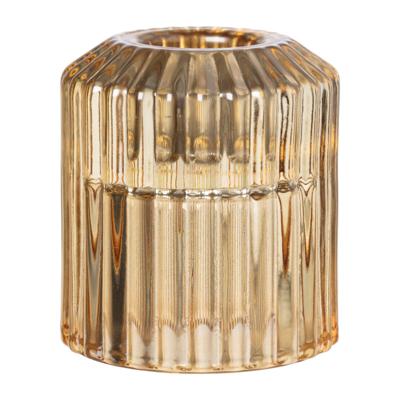 Diner/theelichthouder - geel - ø5.5x6 cm Diner/theelichthouder - geel - ø5.5x6 cm