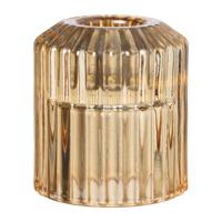 Diner/theelichthouder - geel - ø5.5x6 cm - thumbnail