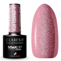 Claresa uv/led gellak 5ml full glitter 4 cool pink - thumbnail