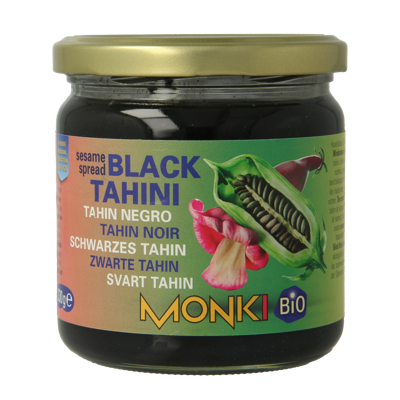 Monki Zwarte tahin bio 330 Gram Monki Zwarte tahin bio 330 Gram