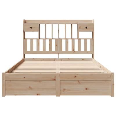 Bed met boekenkast zonder matras massief grenenhout 160x200 cm - thumbnail