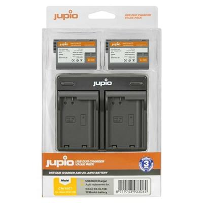 Jupio Value Pack: 2x Battery EN-EL15B 1700mAh + USB Dual Charger
