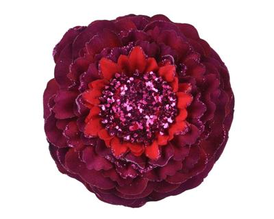 Bloem polyester d10h3 cm ossenbloed Decoris - Decoris Bloem polyester d10h3 cm ossenbloed Decoris - Decoris