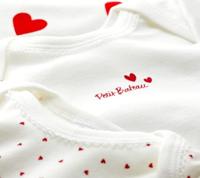 Set van 3 rompers met lange mouwen PETIT BATEAU veel wit - thumbnail