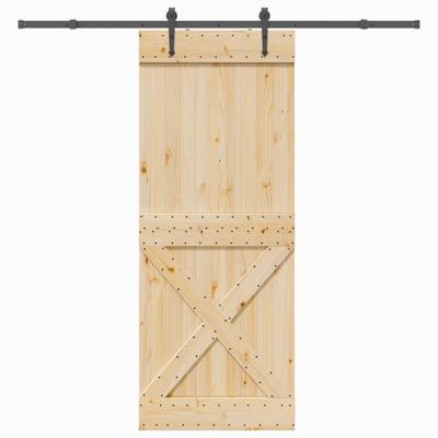 Schuifdeur met beslag 90x210 cm massief grenenhout