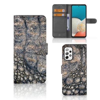 Samsung Galaxy A73 5G | Telefoonhoesje | Met pasjeshouder | Krokodillenprint