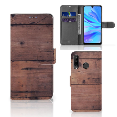 Huawei P30 Lite (2020) | Book Style Case | Old Wood