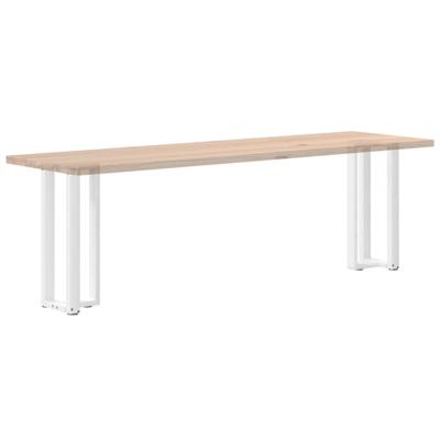 Bartafelpoten 2 st T-vormig 40x35x(90-91) cm staal wit - thumbnail