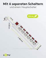 goobay 6-voudige stekkerdoos met schakelaar - thumbnail