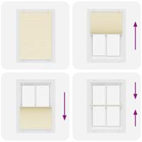 Pliss rolgordijn 100x150 cm stofbreedte 99,4cm polyester crme - thumbnail