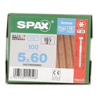SPAX 0537000500603 R 88192 Zylinderkopf T-STAR Houtschroef 5 mm 60 mm T-STAR plus RVS A2 100 stuk(s) SPAX 0537000500603 R 88192 Zylinderkopf T-STAR Houtschroef 5 mm 60 mm T-STAR plus RVS A2 100 stuk(s)