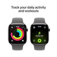Apple Watch Series 11 GPS + Cellular - 42 mm - Cassa in titanio ardesia - Cinturino Sport nero - M/L - thumbnail