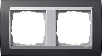 Gira Event Antraciet / Aluminium 2-voudig