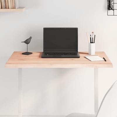 Tafelblad natuurlijke rand 80x60x2 cm massief eikenhout Tafelblad natuurlijke rand 80x60x2 cm massief eikenhout