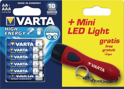 Varta Alkaline Batterij AA High Energy 8-Promotional Blister - VARTA-92400