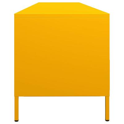 Tv-meubel 202x39x43,5 cm koudgewalst staal mosterdgeel