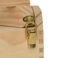 VidaXL Tafelezel met lade 41,5x37x12 cm massief grenenhout - thumbnail